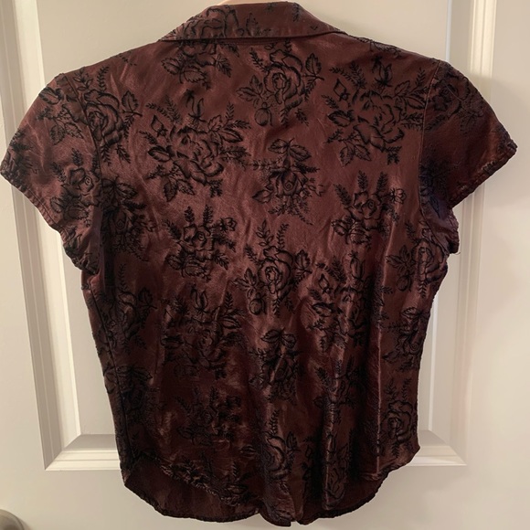 Medium satin velvet crop top - Picture 2 of 5